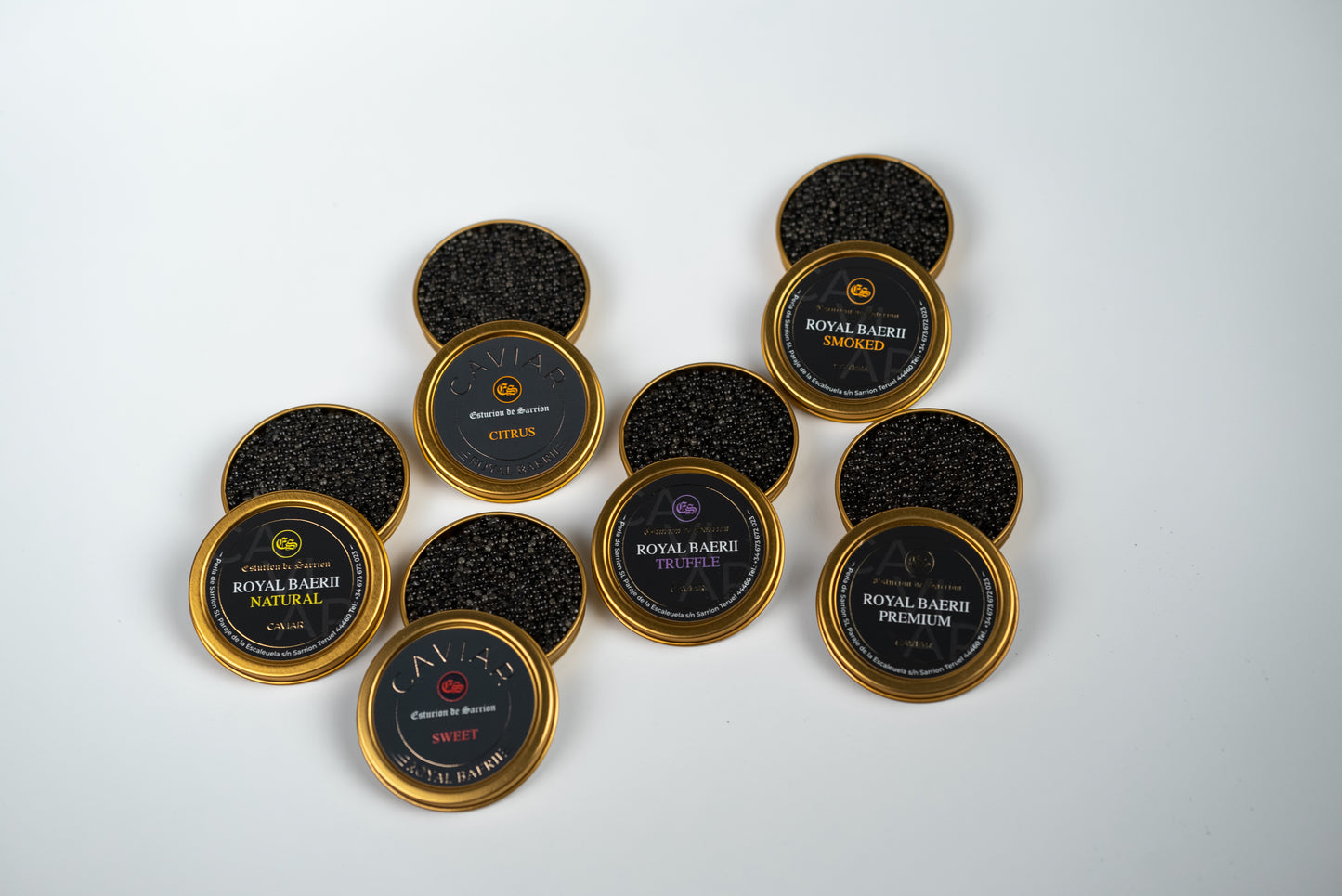 5-Flavor Caviar Tasting Set – 10g Jars